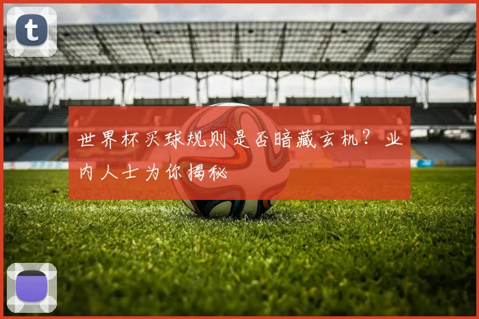 世界杯买球规则是否暗藏玄机？业内人士为你揭秘